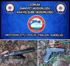 Çorum'da 4 Şüpheli Yakalandı, Silah ve Uyuşturucu Ele Geçirildi