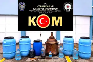 Çorum'da 990 Litre Kaçak Alkol Baskını!