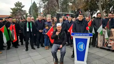 Çorum'da Gazze Ateşkesi İçin Basın Açıklaması